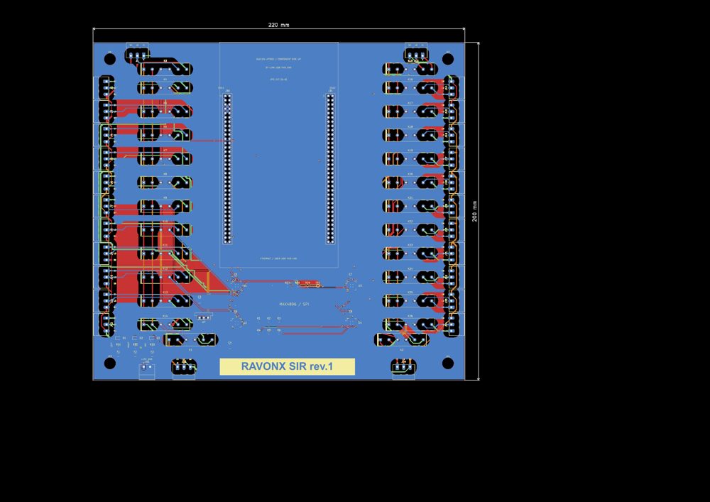 24-channel relay-matrix carrier board